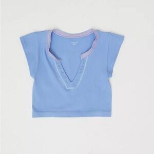 UO Out from Under Go for Gold Top in Blue/Pink